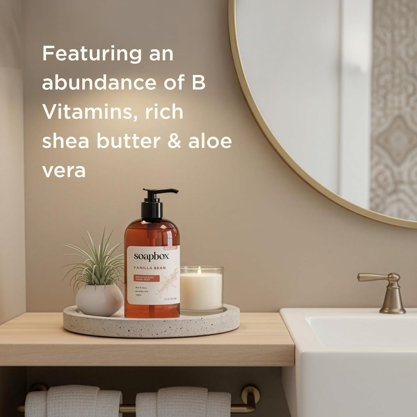 Vanilla Bean Liquid Hand Soap - Moisturizing Gentle Cleanser with Clean Ingredients | 3 Pack