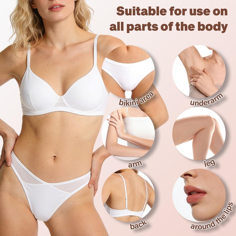 Bikini Hair Removal Cream for Women,Pubic Hair Removal Cream Painless for Legs, Arms, Underarms,Stomach,Painless Gentle Intimate Hair Removal Cream for Sensitive Skin with Spatula Applicator(1Pack)