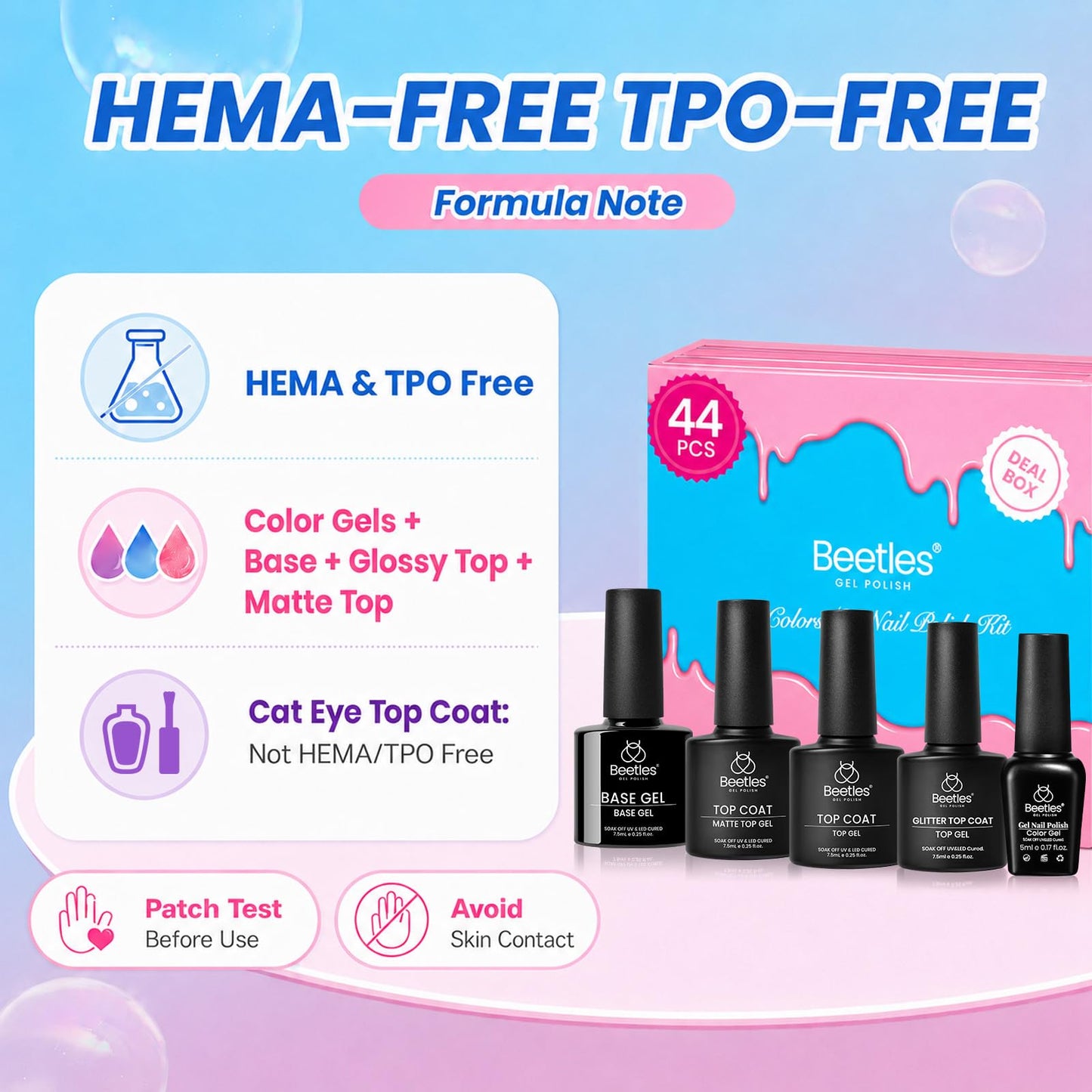 Beetles Deal Box 36 Colors Fall Gel Nail Polish Set Hema and TPO Free