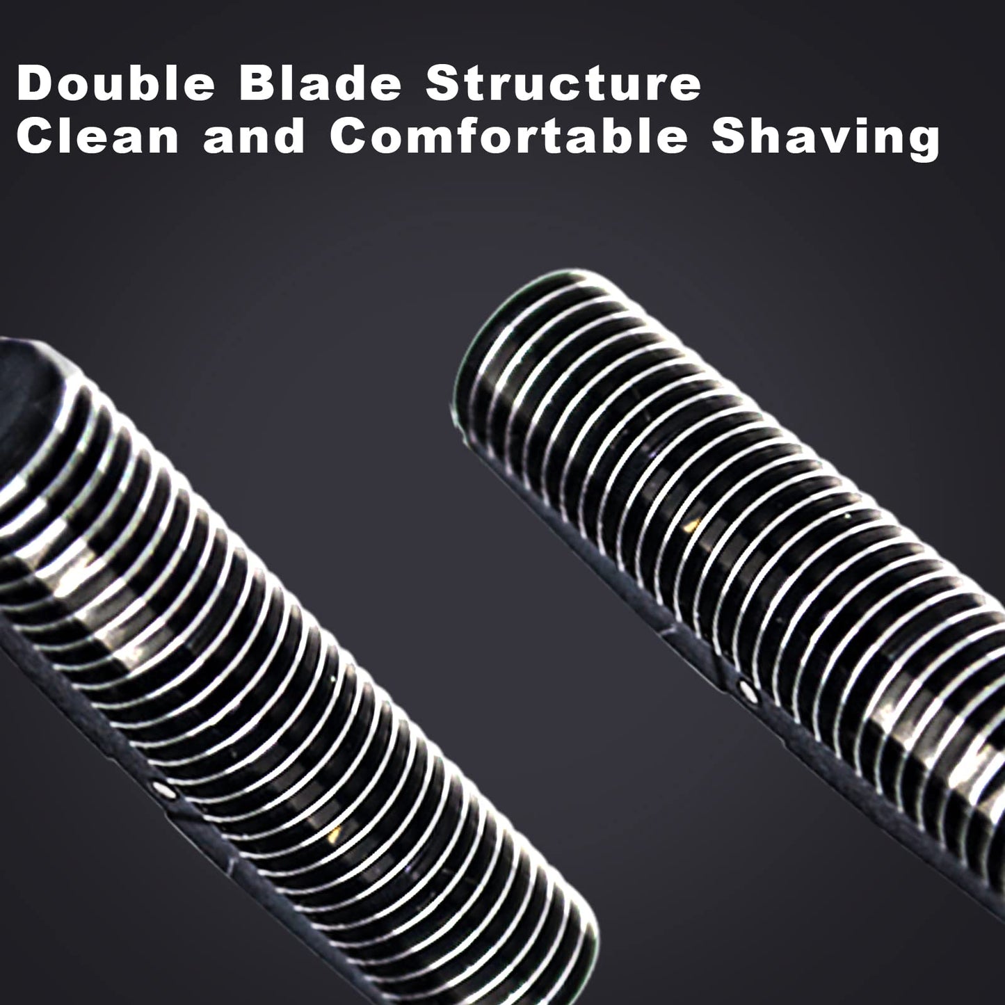 Replacment Foil and Cutter for Babyliss Pro MetalFX Double Foil Shavers Head，2 Count,Silver