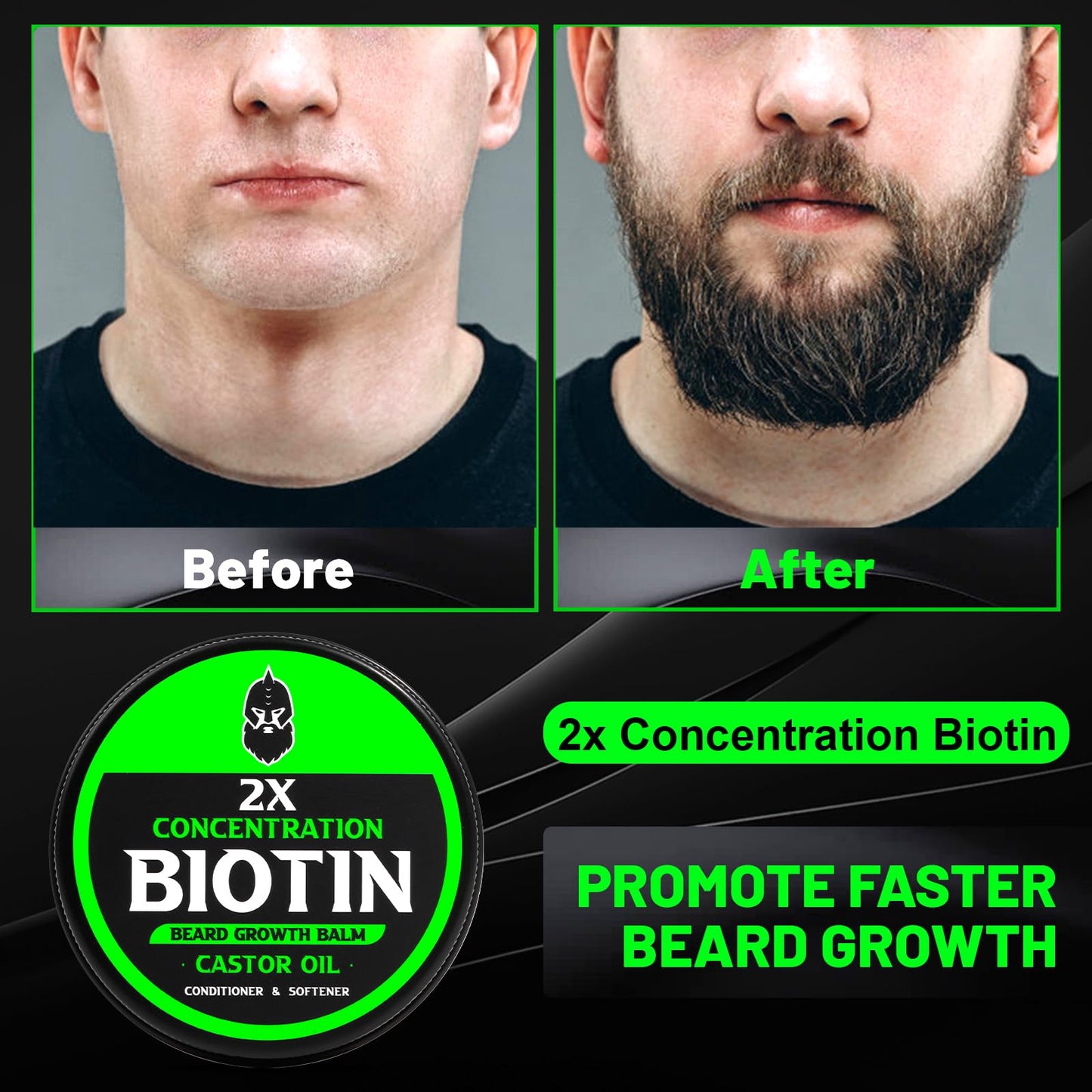 First Melody Beard Balm, 2X Thickening Biotin, with Castor Oil and Argan & Jojoba Oils, Promotes Beard Growth, Styles, Strengthens & Softens Beards & Mustaches, 2 Ounce, Vanilla, Cedar, Orange