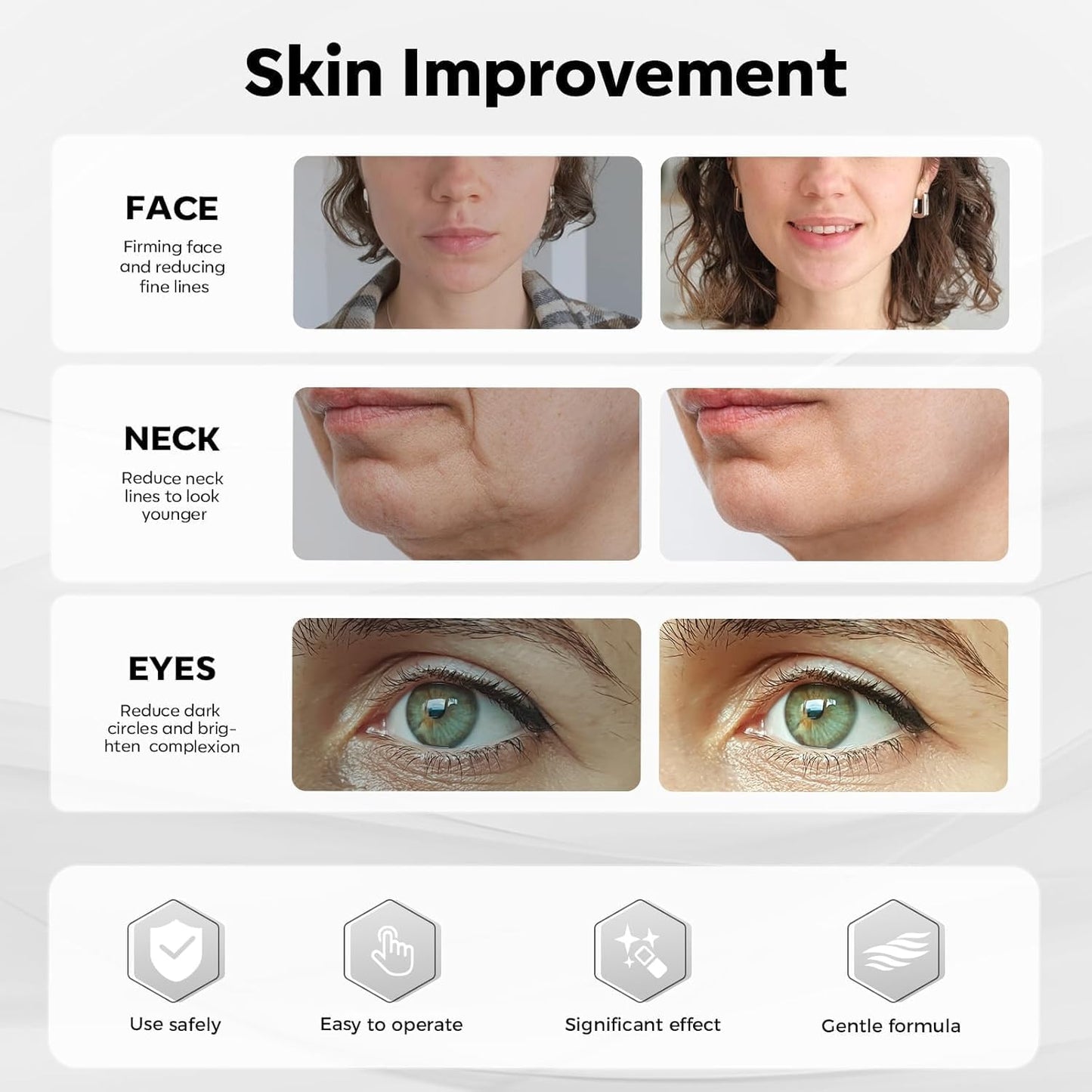 Micro Infusion System for Face & Neck | 0.25mm Facial Stamp with Collagen & Hyaluronic Acid Serum for Firmer, Smoother Skin - 1 Month Supply