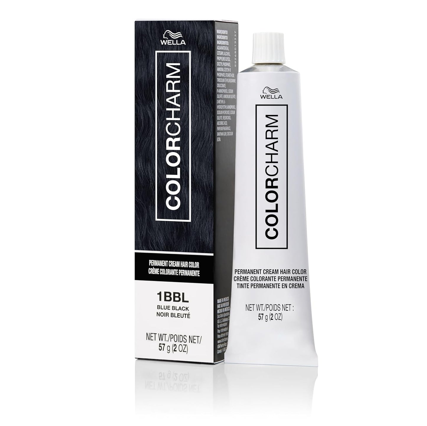 COLORCHARM Permanent Cream Hair Dye - Darkest Brown & Black Shades | Intense Gray Coverage, Vegan Formula | 2 oz.