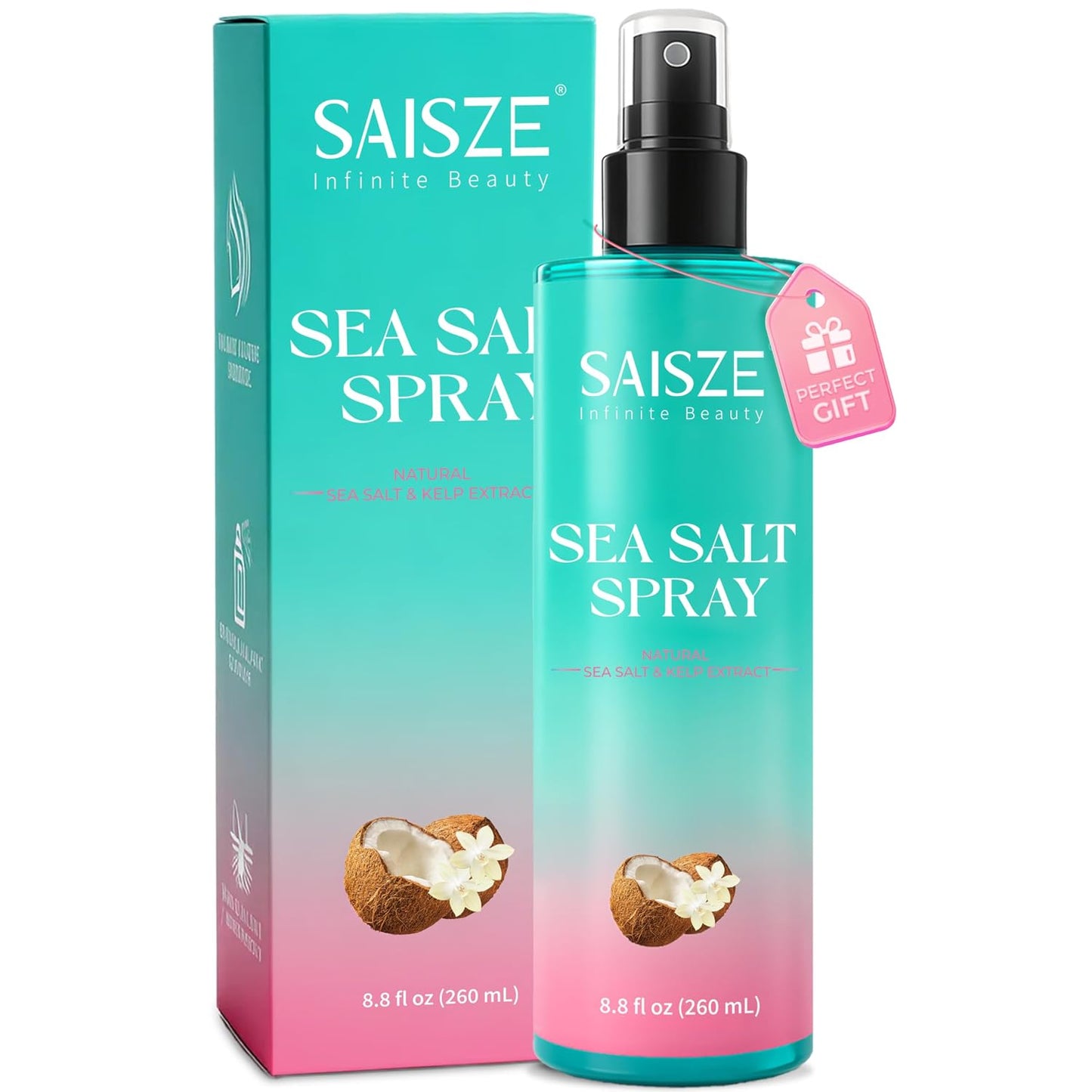 Sea Salt Spray for Women - Textured Beach Waves & Volume | Coconut Surf Spray, 8.8 oz