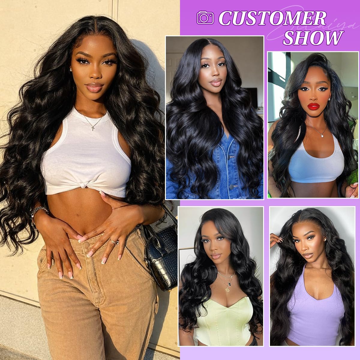 12A Human Hair Bundles Body Wave Bundles Human Hair 18 20 22 Inch 100% Unprocessed Brazilian Virgin Hair Body Wave 3 Bundles Deals Real Human Hair Extensions For Women Natural Black Color