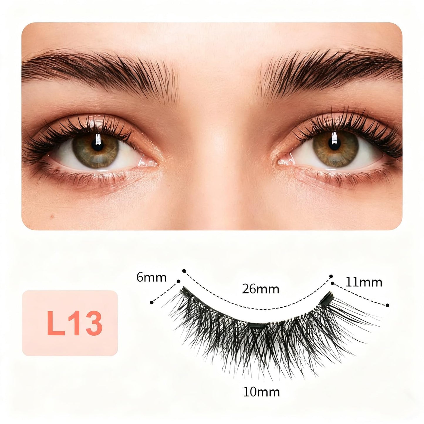 Magnetic Eyelashes Kit - Natural Look, Reusable & Portable | Easy to Apply Wispy Fluffy Lashes