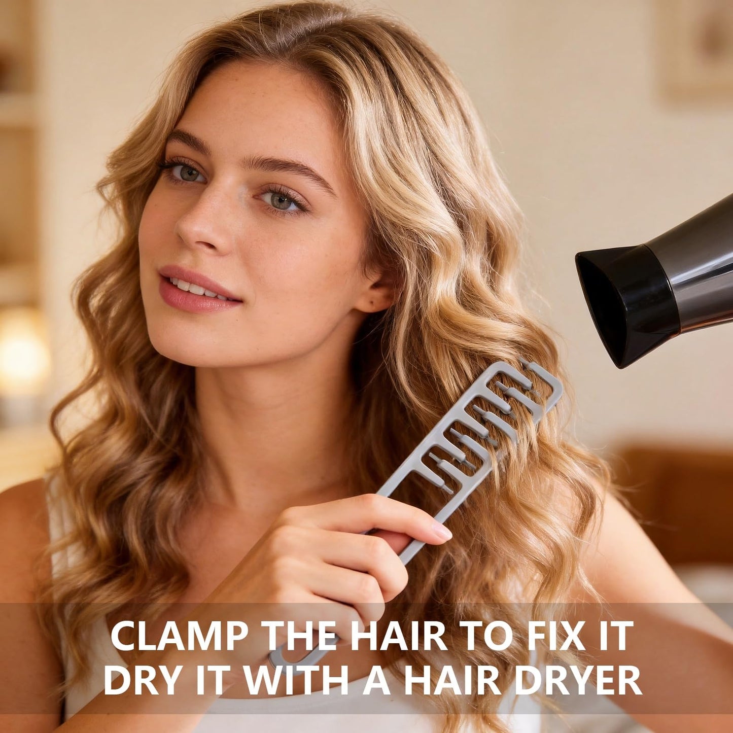 2 Packs Texture Comb for Men Women, Wide Tooth Volumizing Hair Comb, Anti-Frizz Texturizing Styling Tool Non-Slip
