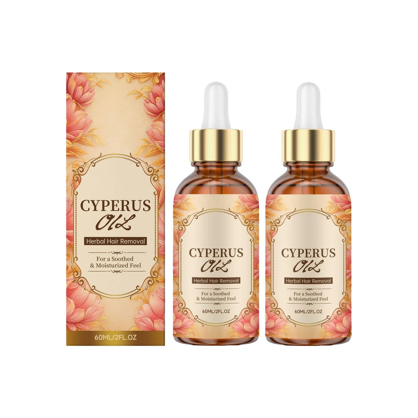 Deuiosna 2pcs Renovia Cyperus Rotundus Oil, Cyperus Rotundus Oil For Hair Removal, Moisturizes and Soothes, Smooths Skin, Suitable for All Skin Types.