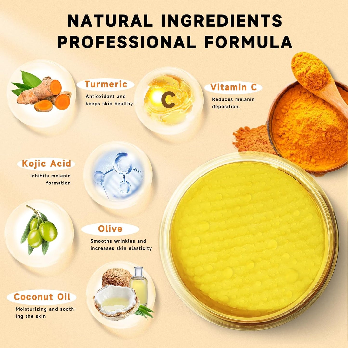Turmeric Kojic Acid Cleansing Pads - Exfoliating Face Scrub Pads | 60 Count
