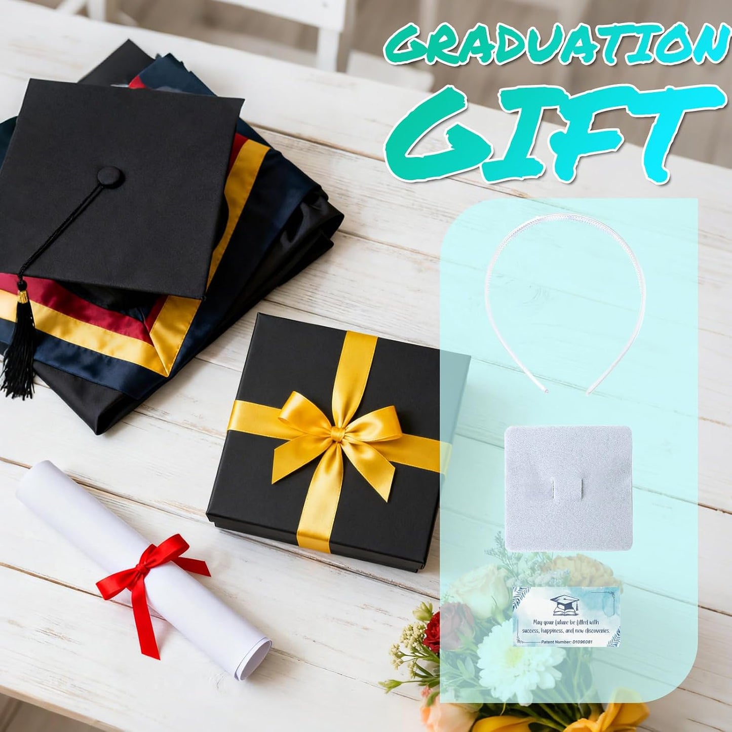 Graduation Cap Headband - Anti-Slip Insert for Secure Fit | Pack of 2, Clear