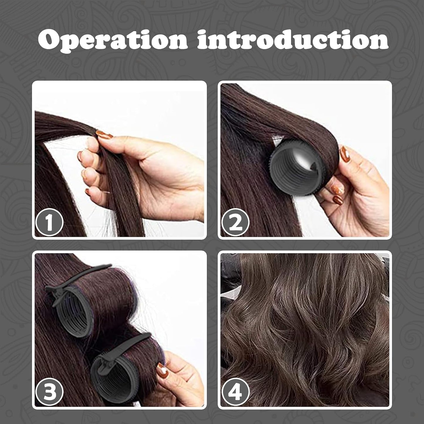 Hair Roller Set - 18 Pcs Curlers with Clips & Comb for DIY Hairstyles | 3 Sizes Included