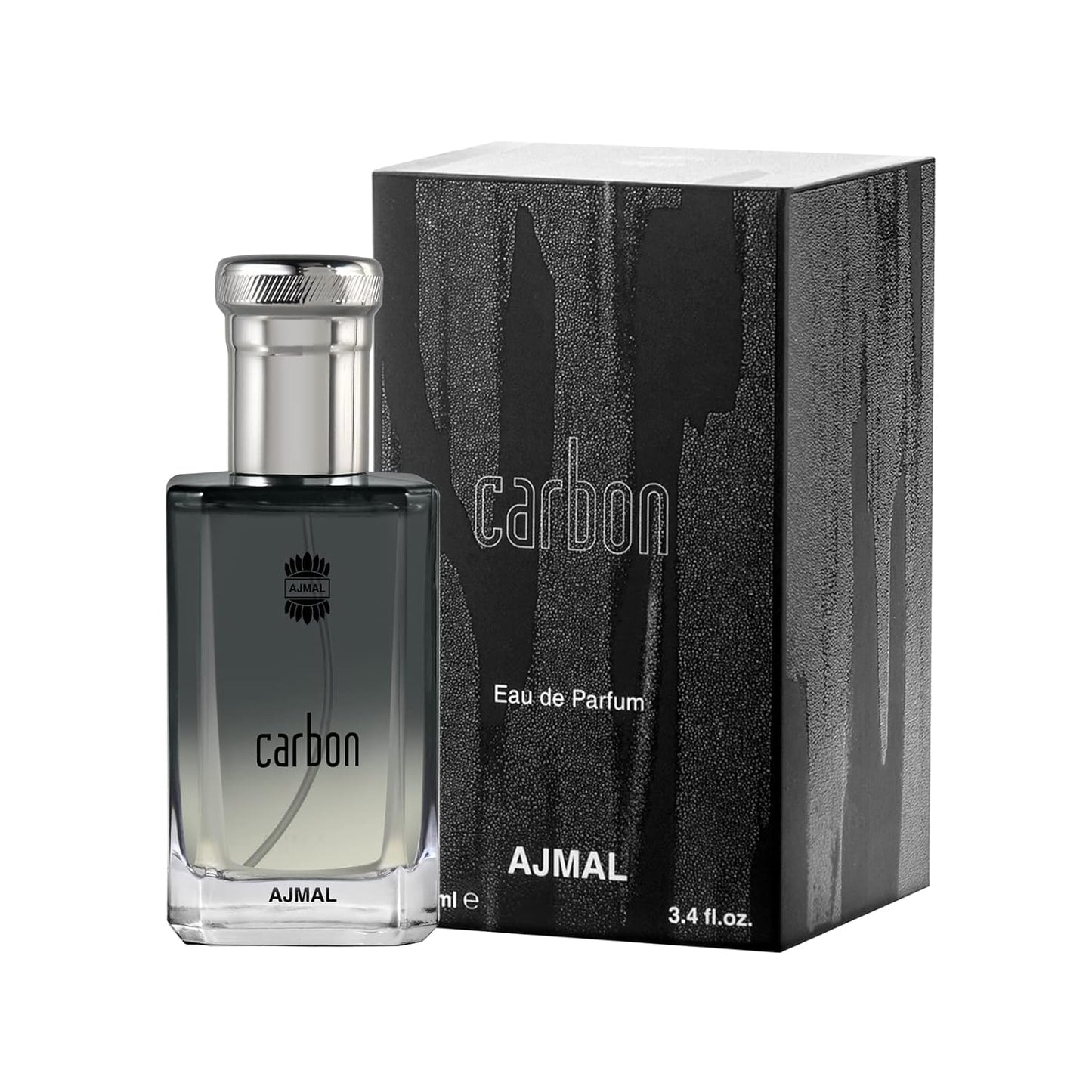 Ajmal Carbon Eau de Parfum for Men - Fresh Woody Aromatic Cologne | Long-Lasting Citrus, Lavender & Musk Fragrance - 3.4 fl oz / 100 ml