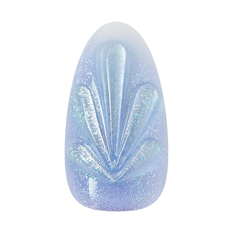 Kiss Impress No Glue Mani Press-On Nails - Ciel Blue Almond Shape | Medium Size, 30 Nails & Accessories