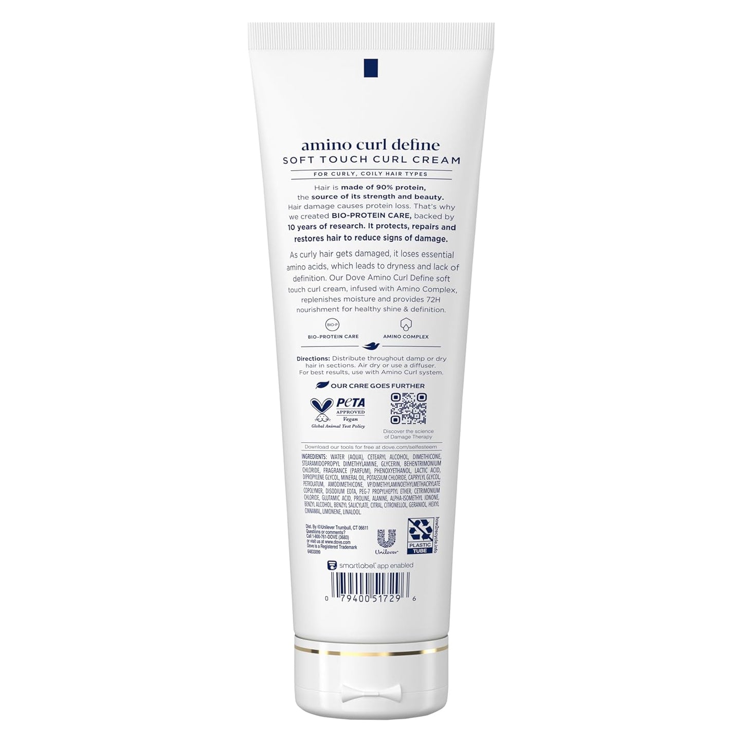 Dove Curl Cream - Amino Curl for Curly & Coily Hair with Bio-Protein Technology | 8 Fl Oz