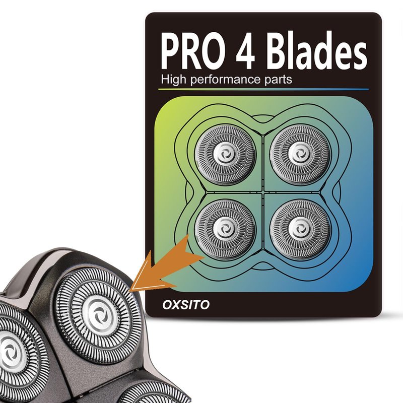 OXSITO 12 Pack Pro 4 Head Replacement Blades for Head Razors Gold PRO, Silver PRO, Platinum PRO… Series, Precision Replacement Blades for Head, Face, and Body Grooming.(12Pack, 3Set)
