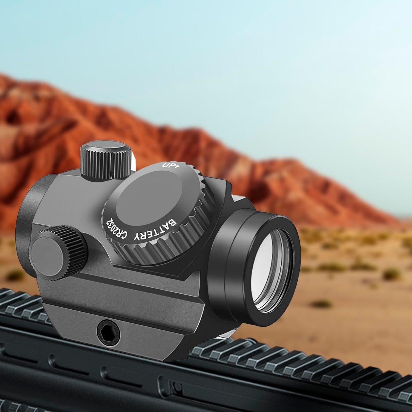 Beileshi Red Dot Sight, 4 MOA Compact Red Dot Gun Sight Waterproof & Shockproof & Fog-Proof Rifle Scope with 1 inch Riser Mount, Upgrade M1KS