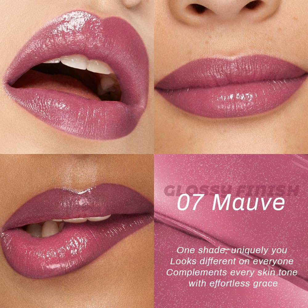 Mauve Plum Cherry Honey Lipstick - 2Pcs Moisturizing Tinted Lip Balm for Older Women | Hydrating Wine Burgundy Shine