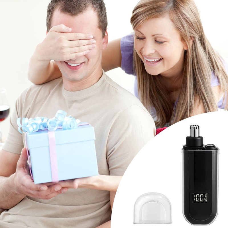 Yunmiss Portable LED Dsiplay Nose and Ear Trimmer Clipper for Men Women,2026 Professional Nose Hair Trimmer with Powerful Motor and Dual-Edge Blades for Smoother Cutting Mini Travel Size