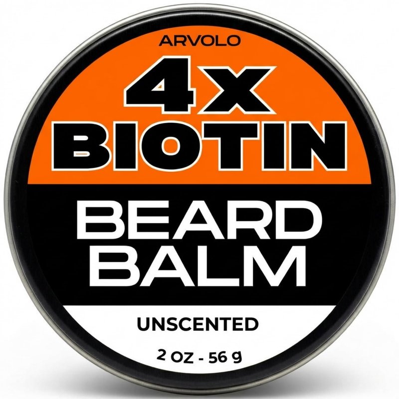 Arvolo Biotin Beard Balm for Men Care – Moustache & Beard Hair Growth, Shaper, Straightener, Filler & Softener Wax Butter Treatment, – For Growth, Grooming, Shaping