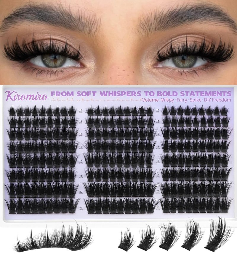Lash Clusters with Spikes - Fluffy Mink Eyelash Extensions 12-20mm | 216pcs DIY Wispy Individual Lashes