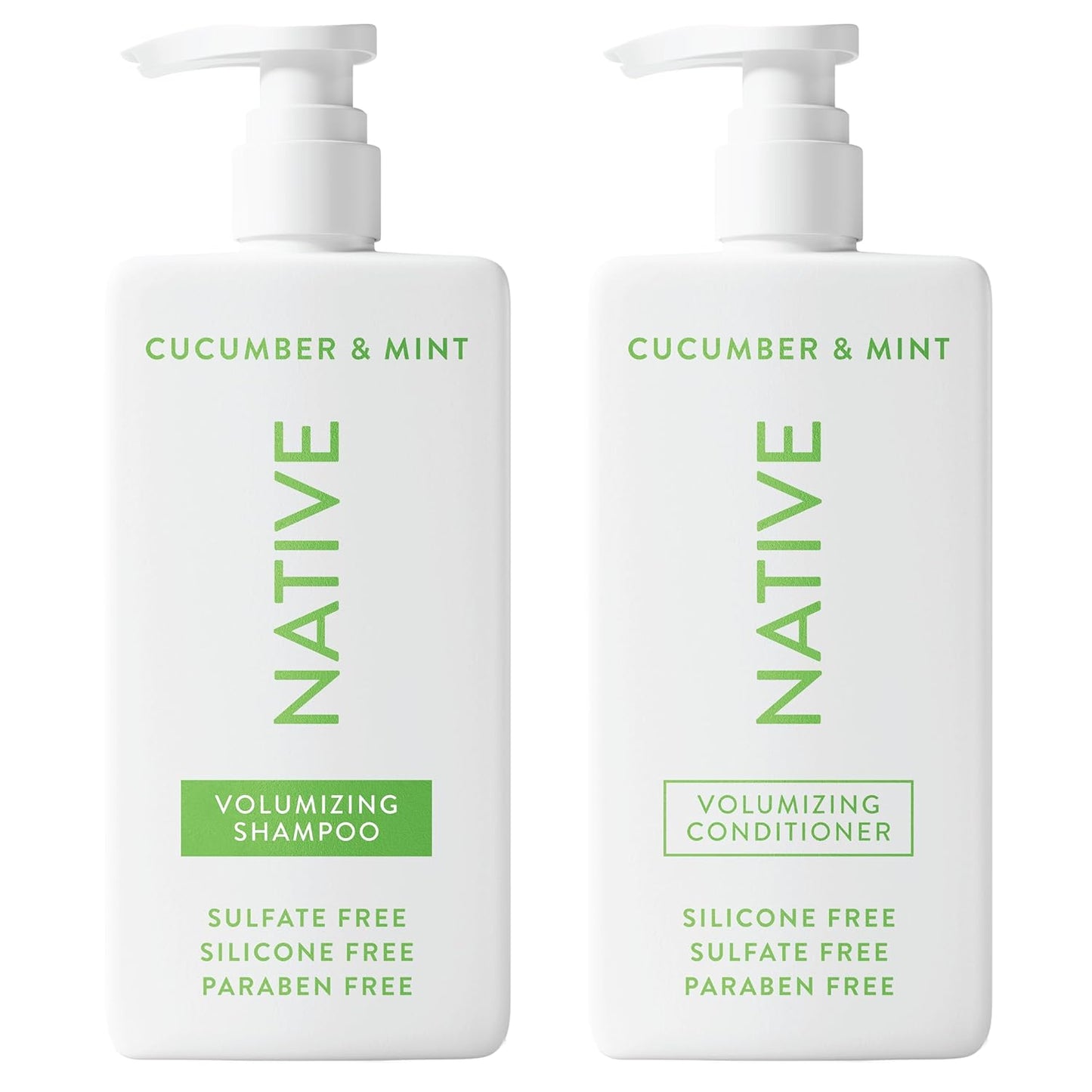 Native Shampoo & Conditioner Set - Naturally Derived, Sulfate & Dye Free | Almond & Shea Butter, 16.5 fl oz Each (2-Pack)