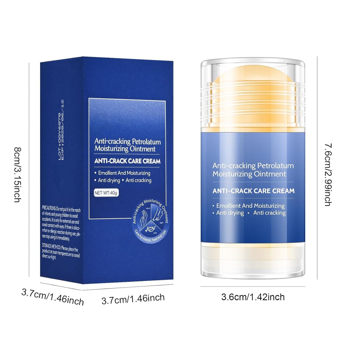 Crack Feet Prevention Stick - Moisturizing Foot & Hand Balm for Softening Dead Skin | Nourishing Anti-Cracking Cream