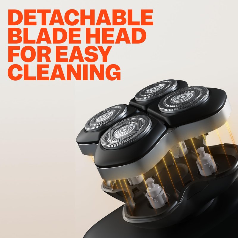 Freebird Electric Head & Body Hair Shaver - Mens Cordless Waterproof Razor with Rotary Blades (FlexSeries Pro, Shaver Kit)