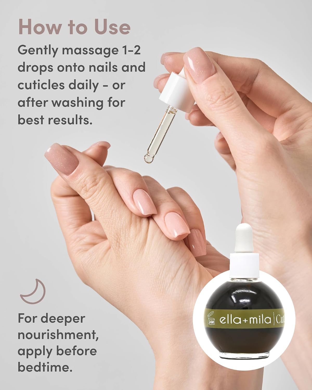 Nail Cuticle Oil with Olive & Avocado - Deep Moisture for Intense Hydration | Vegan Nail Care - 2.3 fl oz