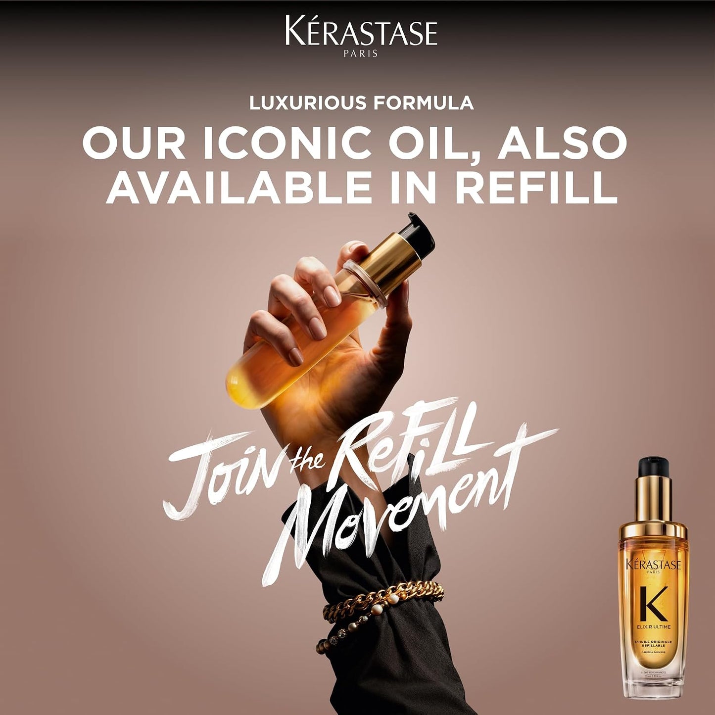 Kerastase Elixir Ultime Hair Oil - Hydrating Frizz Control & Shine Enhancer | Nourishing Wild Camellia Extract