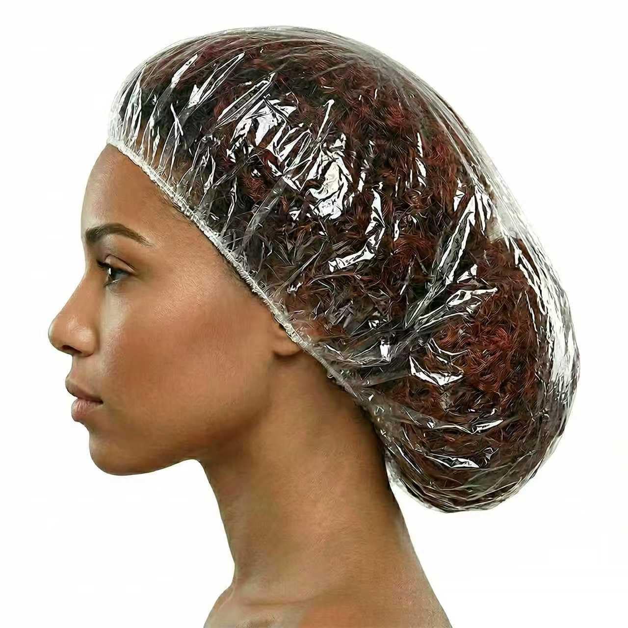 Extra Large Disposable Shower Caps - 100 Pack | Waterproof Hair Caps for Long Hair, Braids & Locs