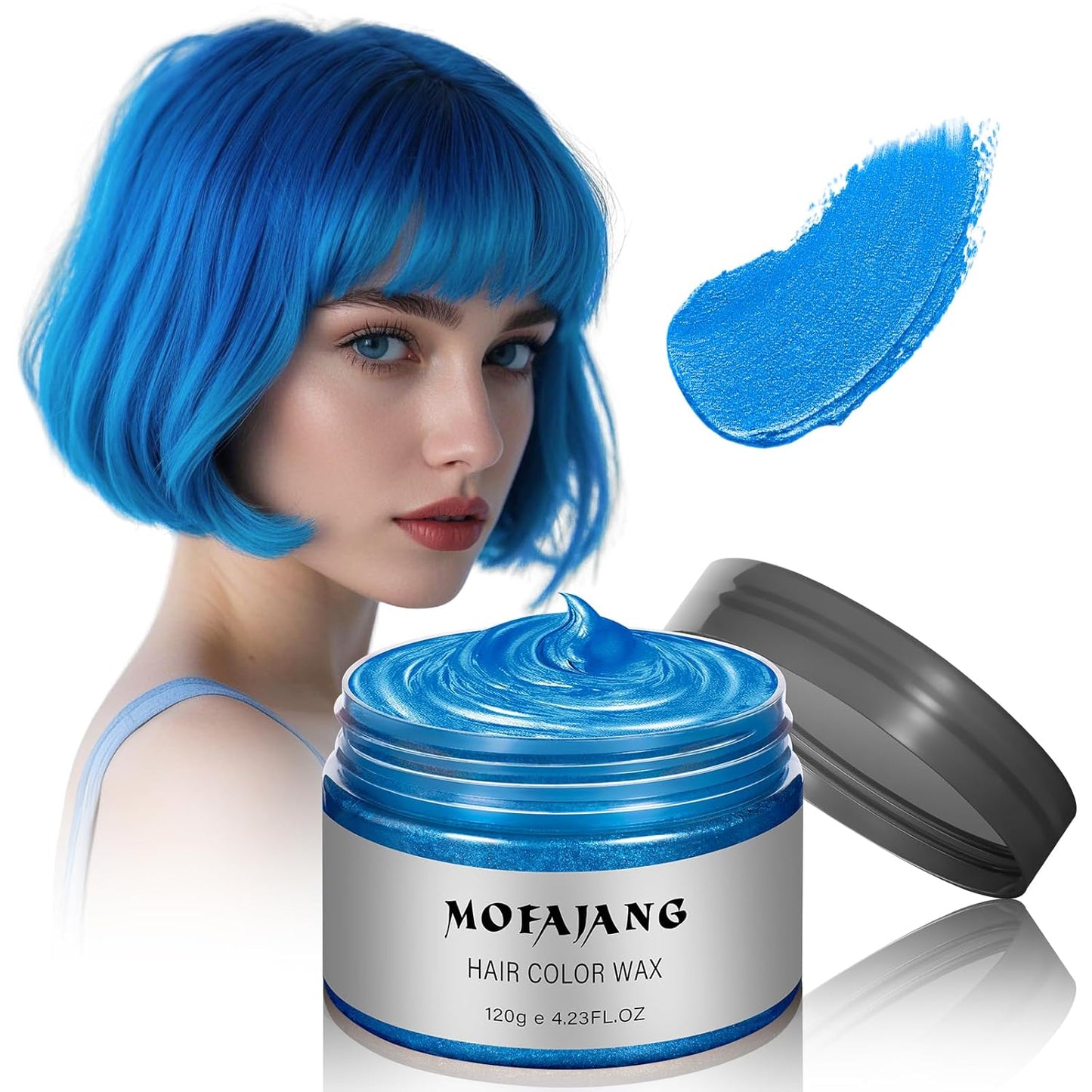 Temporary Hair Color Wax - Natural Washable Brown Hair Dye for Kids & Women | 4.23 Oz Perfect for Cosplay & Parties