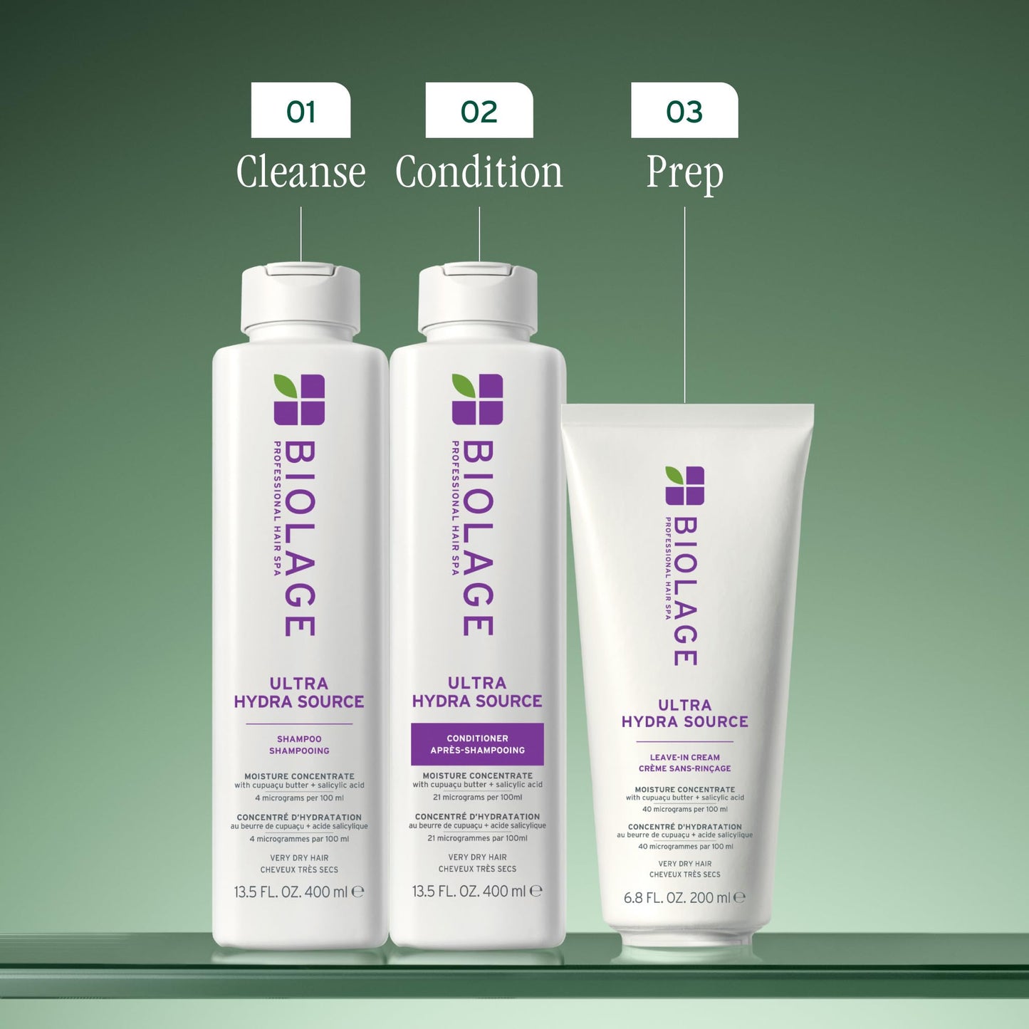 Biolage Ultra Hydra Source Conditioning Balm | Deep Hydrating Conditioner | Renews Hair's Moisture | For Very Dry Hair | Silicone-Free | Vegan | Salon Conditioner | 13.5 Fl. Oz