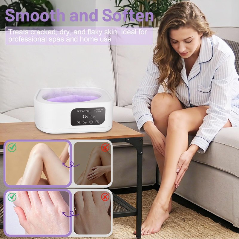 Yofuly Paraffin Wax Machine for Hand and Feet, 3500ml Home Paraffin Wax Bath with Auto-Timer for Arthritis, Professional Nail Salon Paraffin Wax Warmer Nourishing and Moisturizing Kit, White