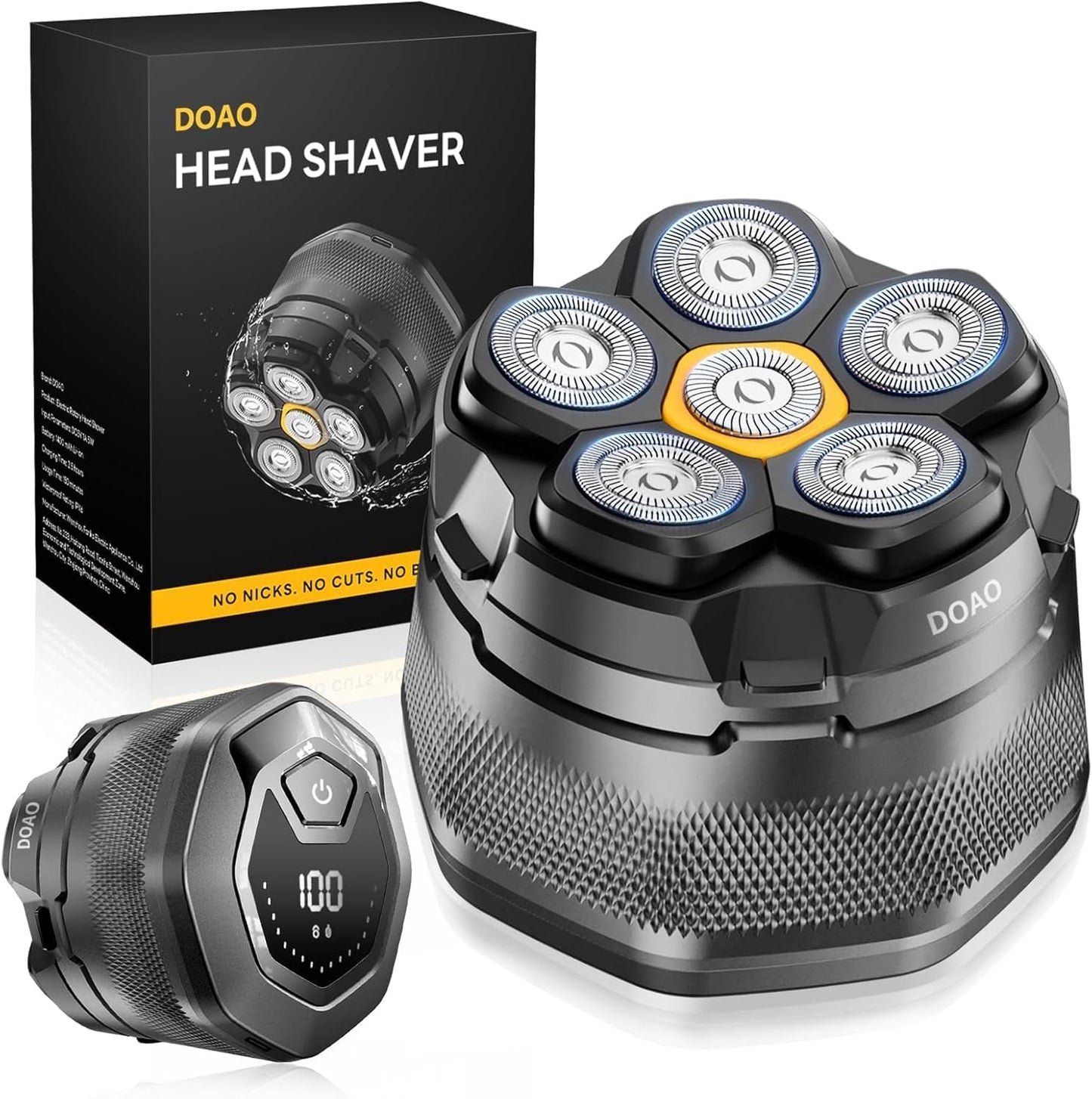 Head Shavers for Bald Men - IPX7 Waterproof 6D Magnetic Blades | Fast 3-Minute Smooth Shave, Easy Clean, LED Display