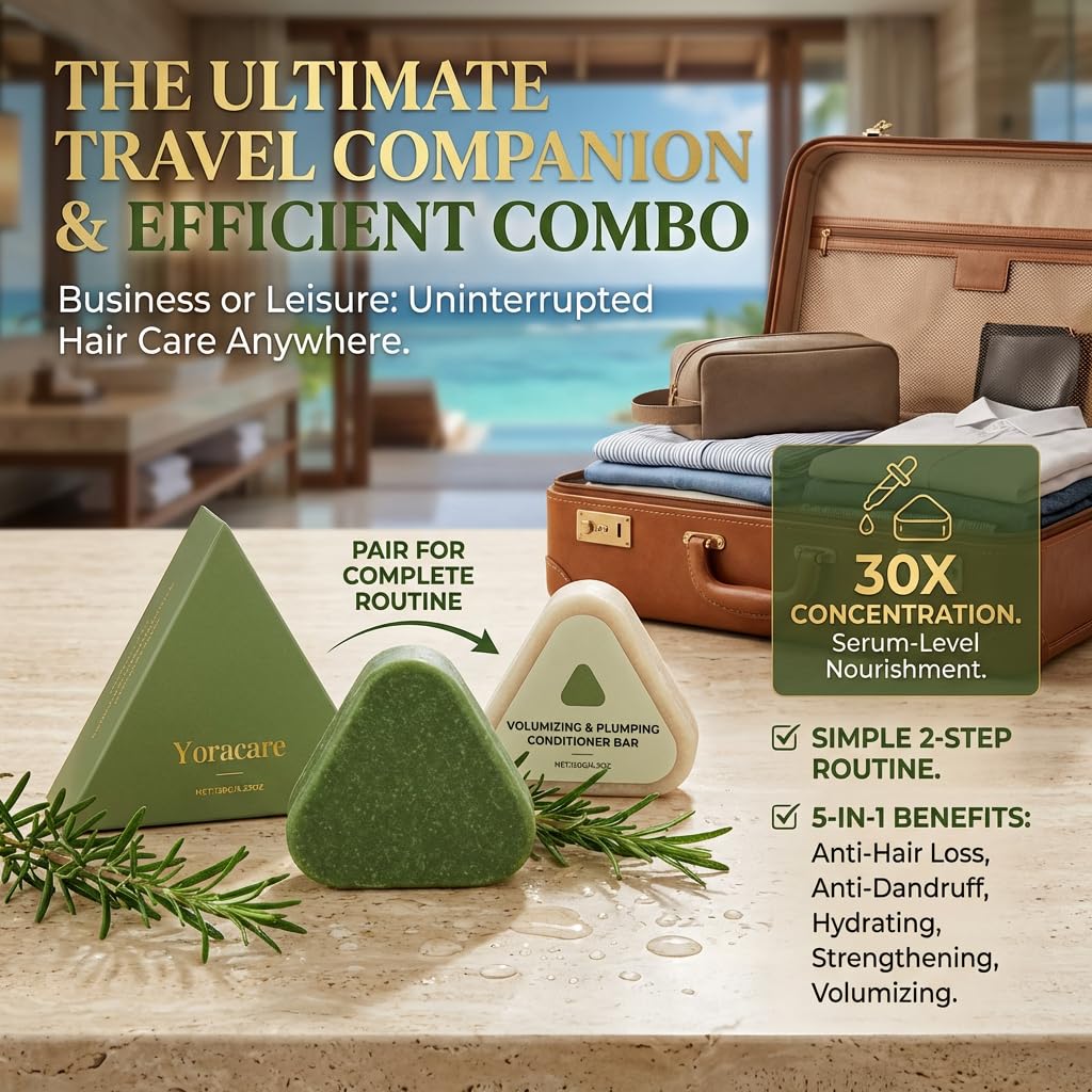 yoracare Korean Scalp Revival Bar, Shampoo Nourishing Repair Damaged Hair, Herbal Shampoo Bar for Thinning Hair, Solid Shampoo with Ginseng Biotin Rice Water, Deep Cleansing Dandruff Control