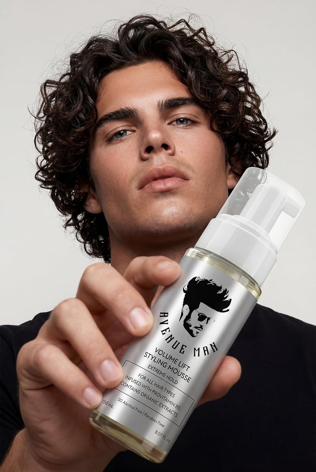 Volume Lift Styling Mousse - Extreme Hold Hair Foam with Argan Oil, Silk Protein & Vitamin E | 5.07 oz, Alcohol & Paraben Free