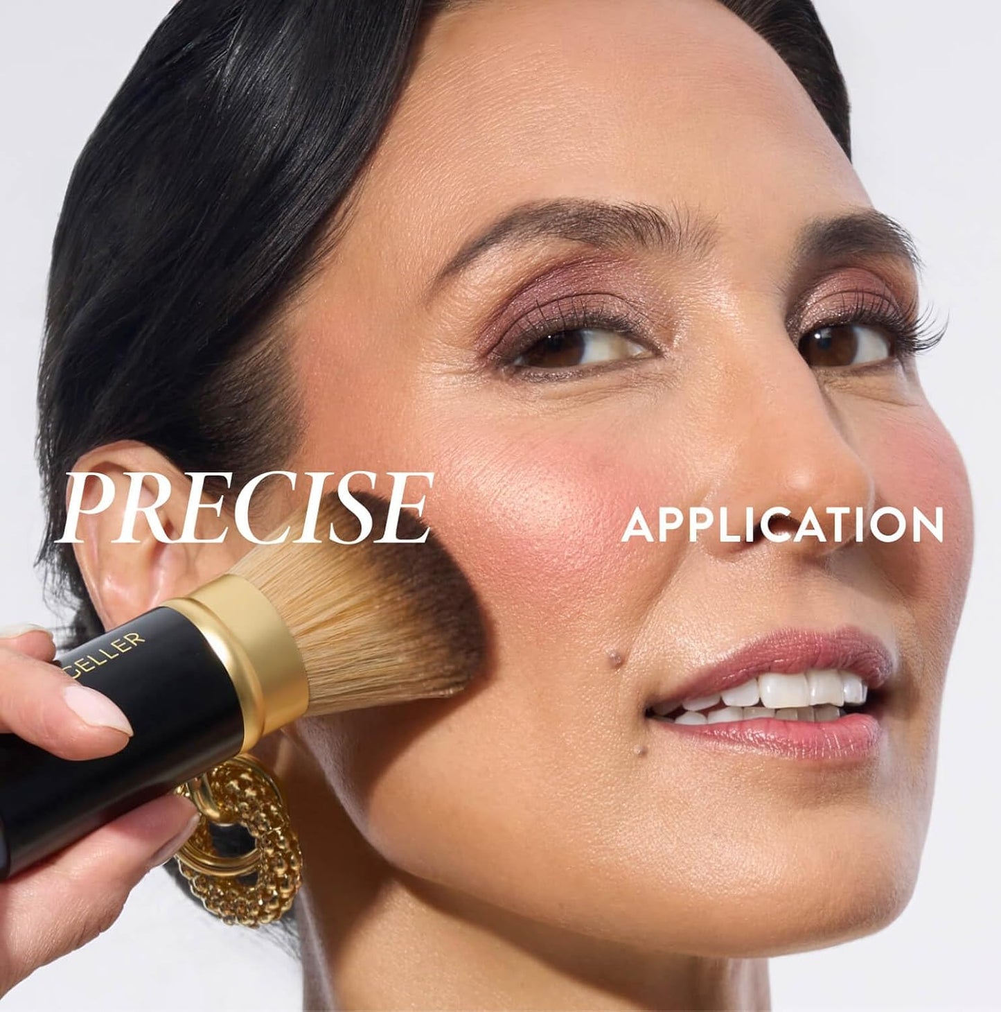 Laura Geller Professional Makeup Brushes - Cruelty-Free Retractable Angled Kabuki Brush for Flawless Application