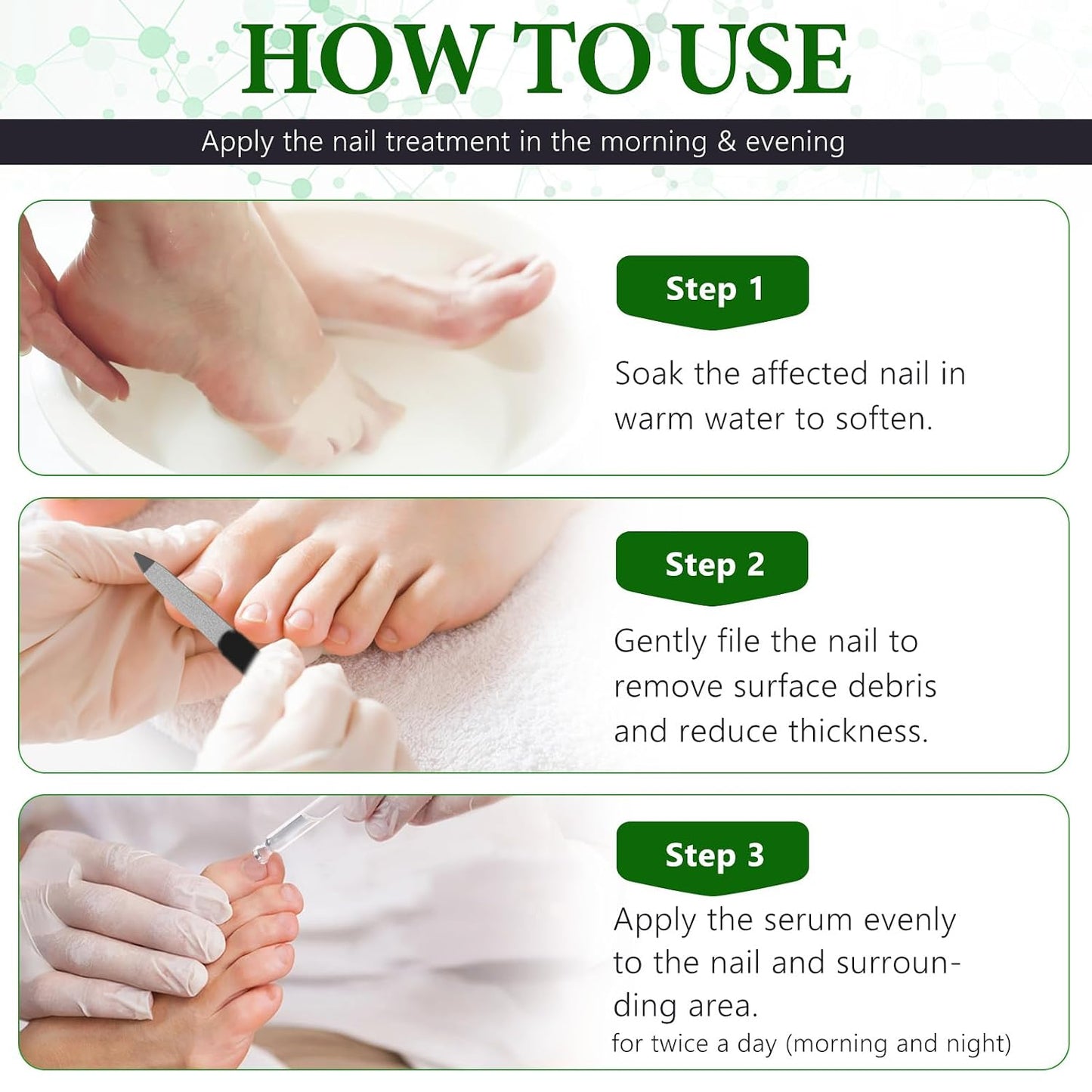 Nail Fungus Treatment - Extra Strength Ginger Serum for Toe Nail Growth & Repair | 2 Pcs