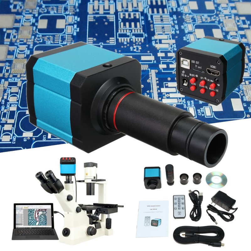 16MP 1080P 60FPS USB C-mount Digital Industry Video Microscope Camera with HDMI Cable