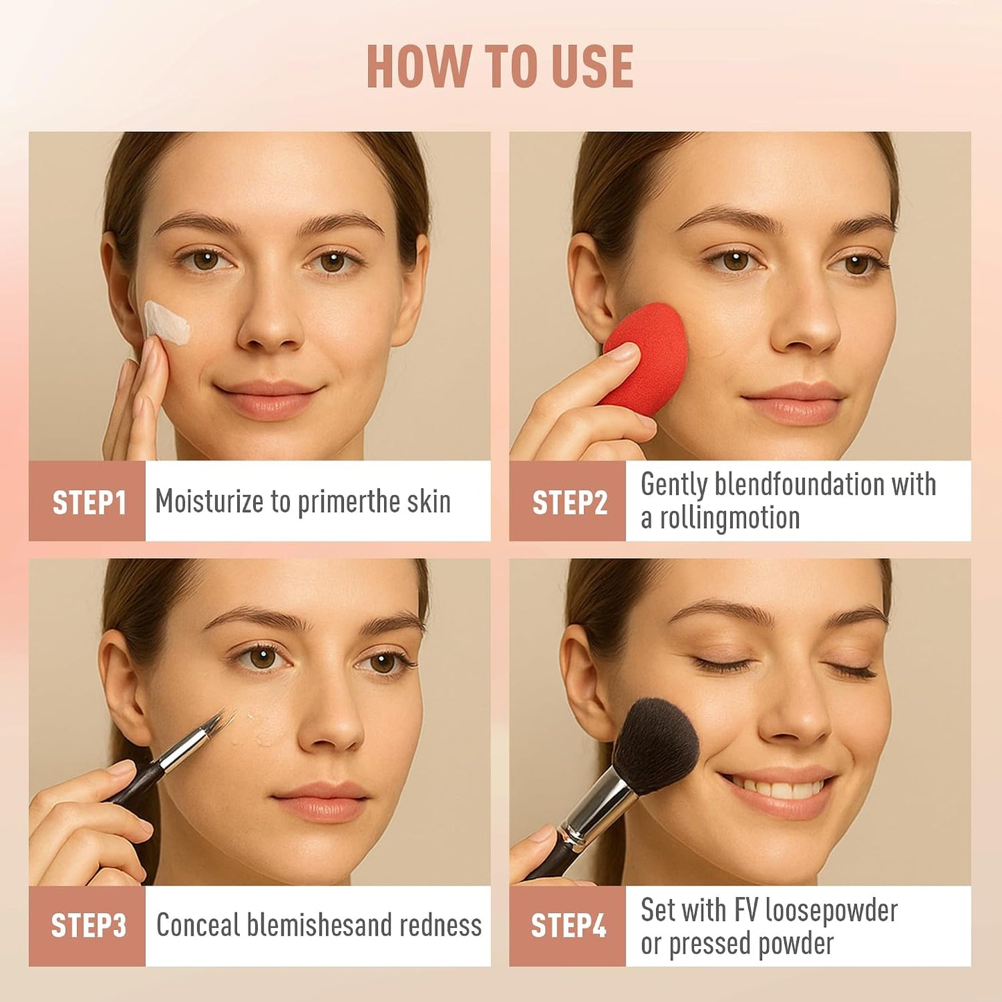 Dewy Liquid Foundation Makeup - Waterproof & Lightweight Hydrating Formula | 2 Pack, Classic Ivory