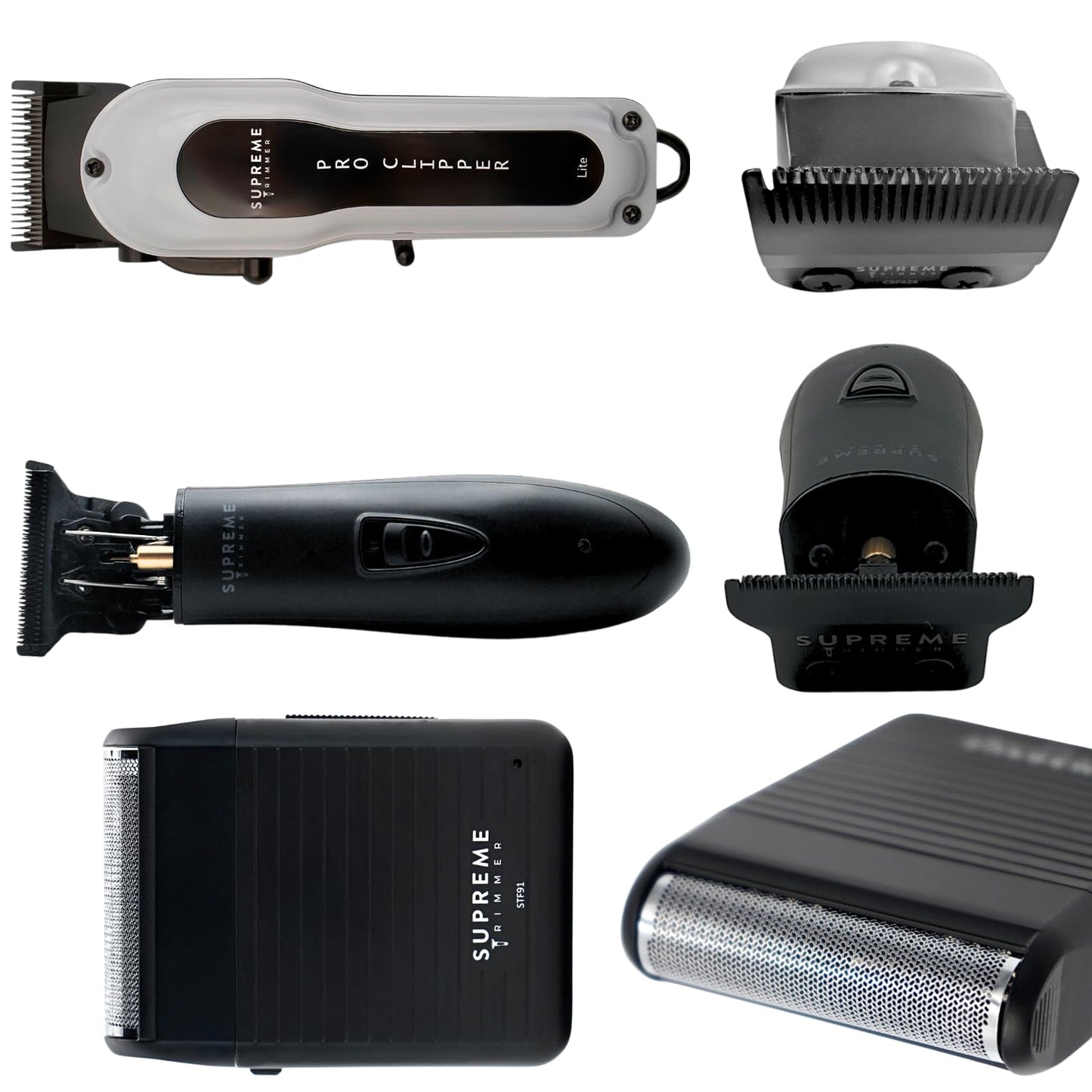 Supreme Trimmer 3-in-1 Barber Bundle | Pro Clipper Lite, DLC T-Shaper Trimmer, Solo Lite Foil Shaver | Professional Beard Trimmer/Clipper Kit | Value Bundle 2