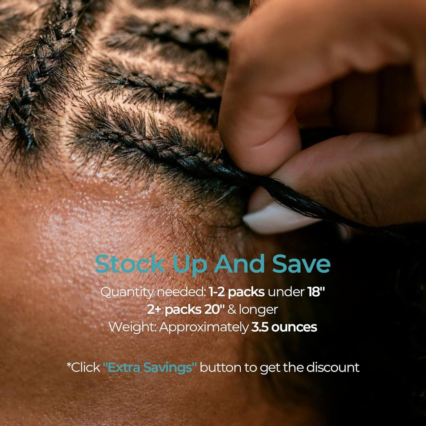 Body Wave Boho Human Hair Braiding - Easy to Style Knotless Braids, 2 Bundles, 100g, 22 Inch, Jet Black