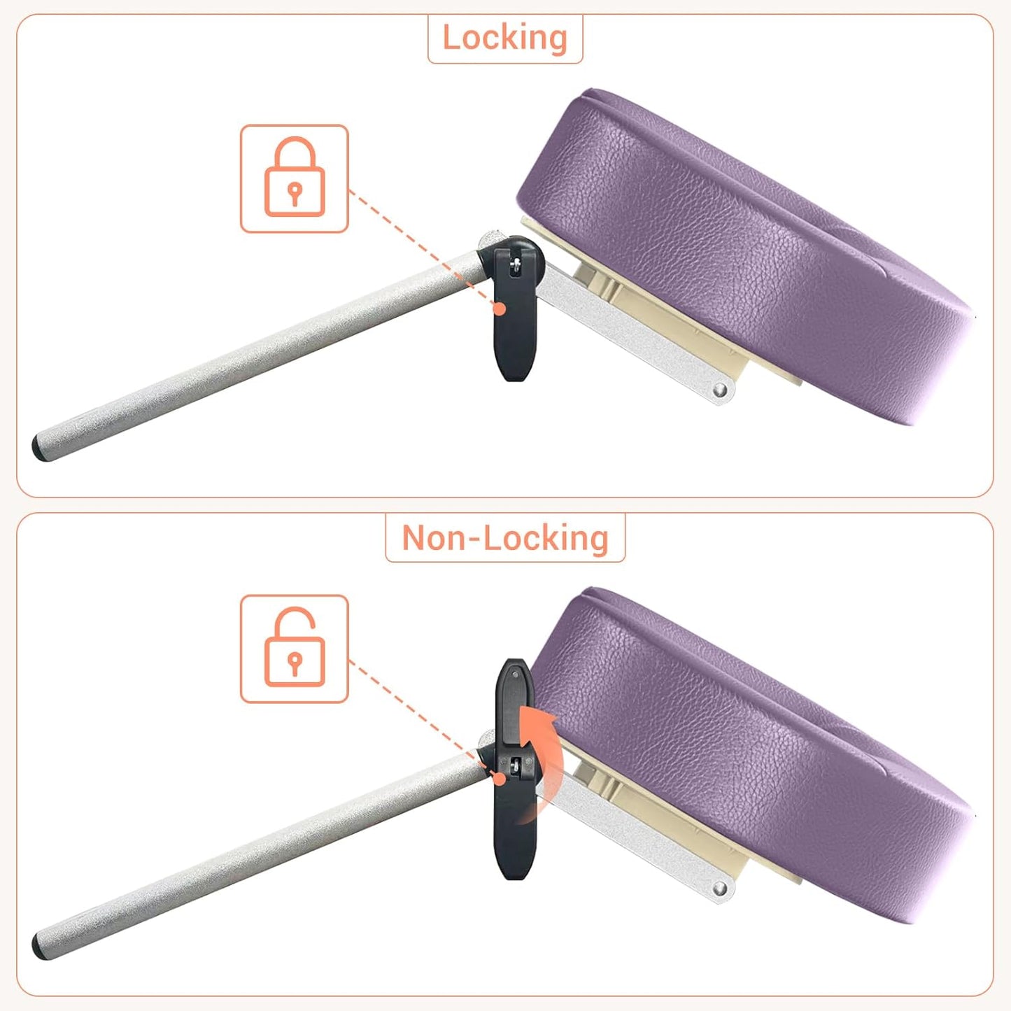 Universal Face Cradle Cushion - Linens Head Rest for Massage Tables | Adjustable 5.5-17.7 Inches (Purple)