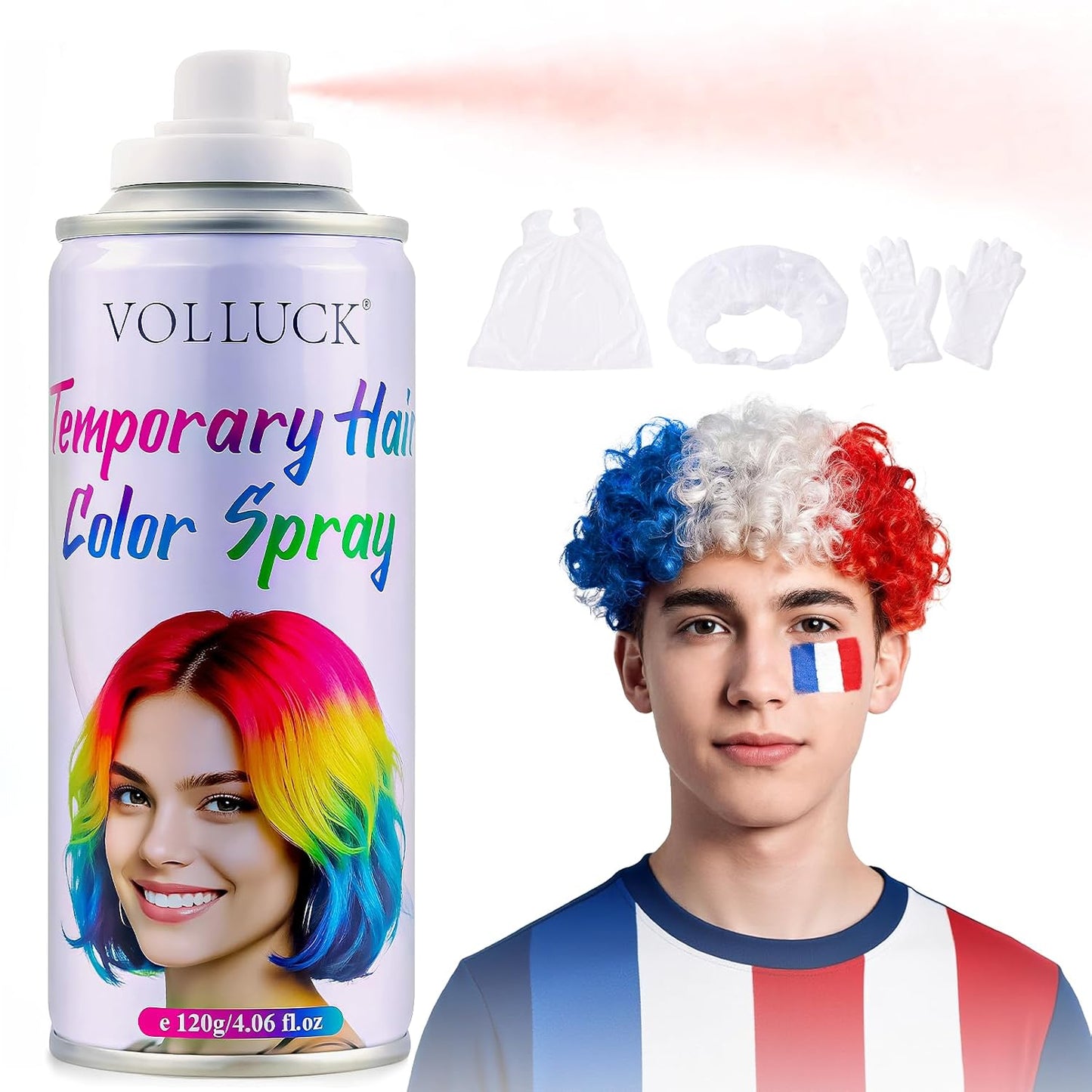 Temporary Blue Hair Spray - 1-Day Hair Color for Kids & Adults | Fast-Drying, Non-Sticky, Washable 4.06 Fl Oz