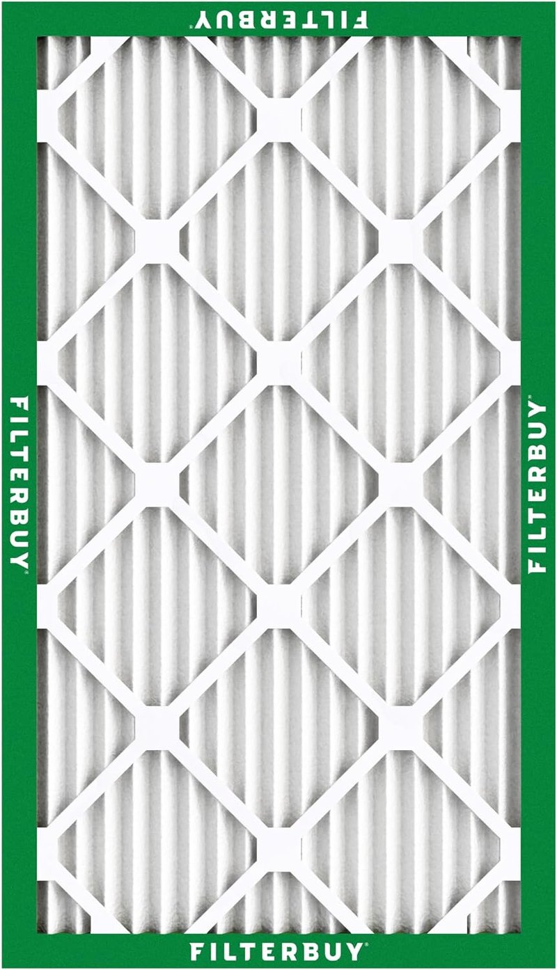 Filterbuy 16x25x1 Air Filter - MERV 8 Dust & Allergy Defense | 6-Pack, Electrostatic Pleated HVAC Replacement