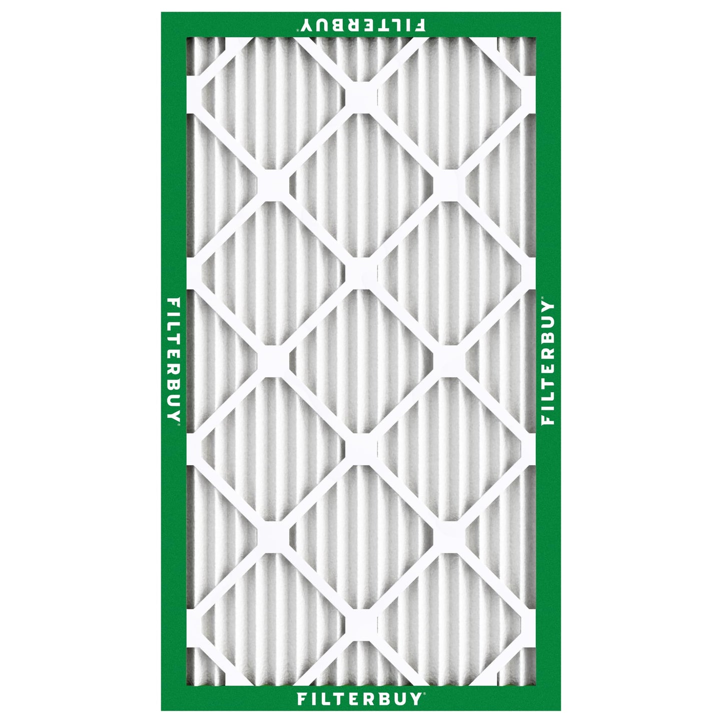 Filterbuy 16x25x1 Air Filter MERV 8 Essential Dust & Allergy Defense (4-Pack), Electrostatic Pleated HVAC AC Furnace Filters Replacement, Made in USA (Actual Size: 15.50 x 24.50 x 0.75)