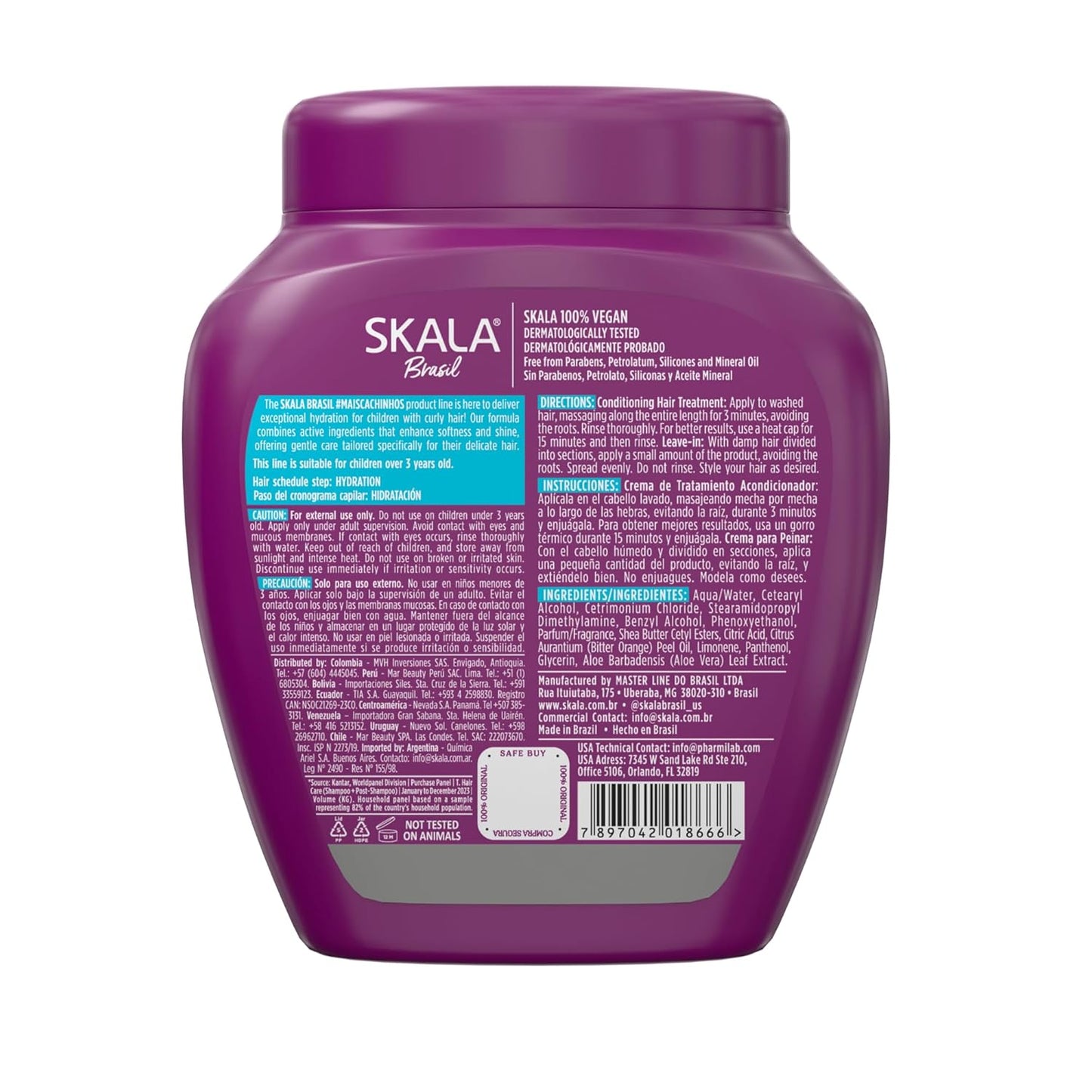 Curly Hair Treatment Cream & Leave-In Conditioner - Vegan Aloe Vera & Shea Butter, Deep Hydration, 1000g