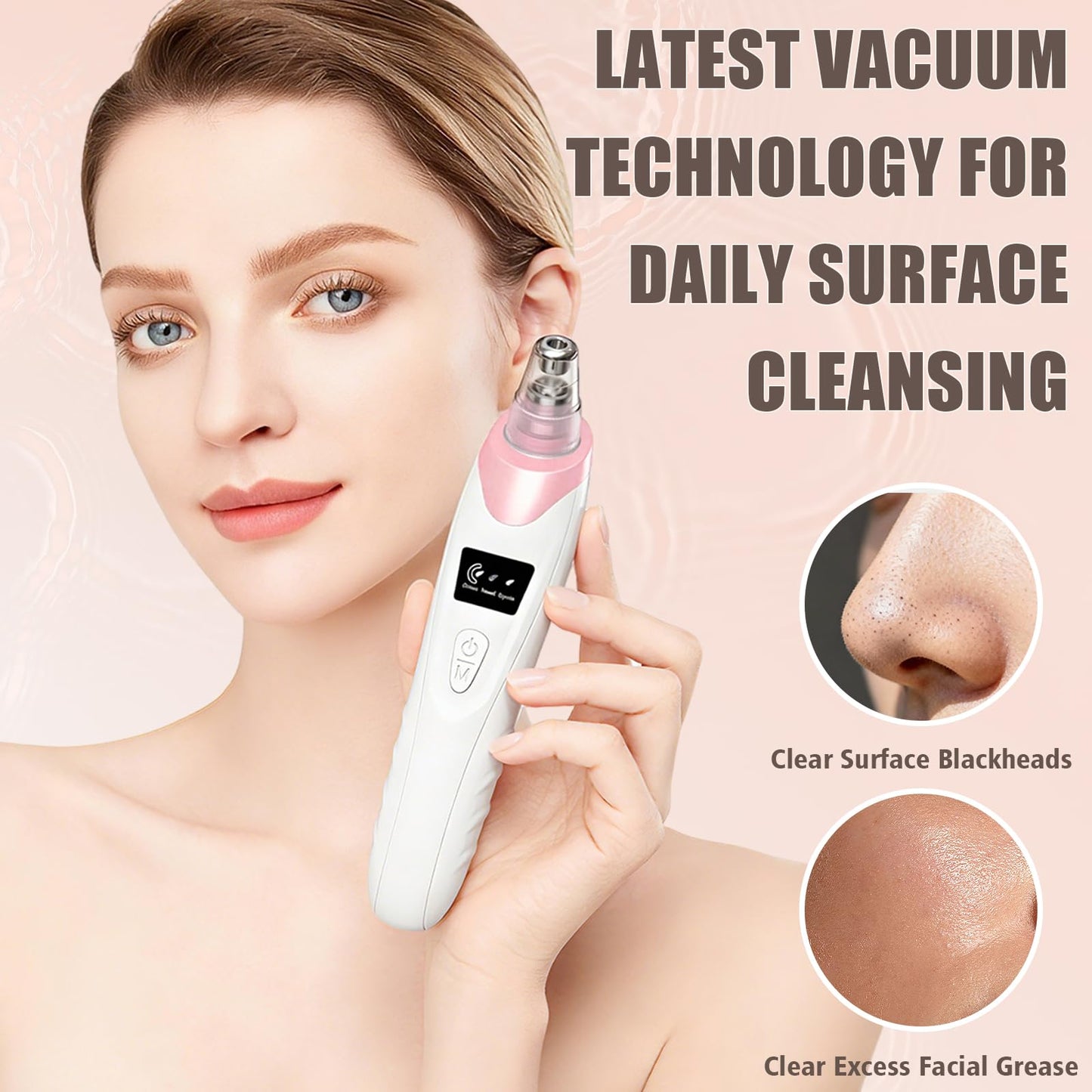 2026 Blackhead Remover Pore Vacuum,Facial Pore Cleaner-5 Suction Power,5 Probes,USB Rechargeable Blackhead Vacuum Kit Electric Pore Vacuum Tool for Adult
