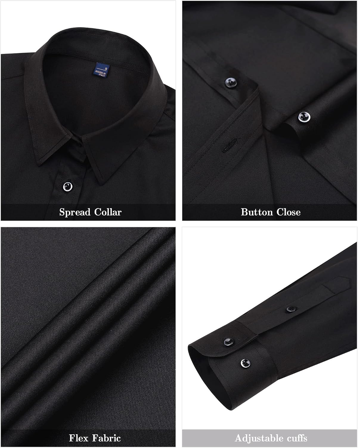 J.VER Women's Long Sleeve Dress Shirt - Wrinkle-Free Business Casual Blouse for Office Work