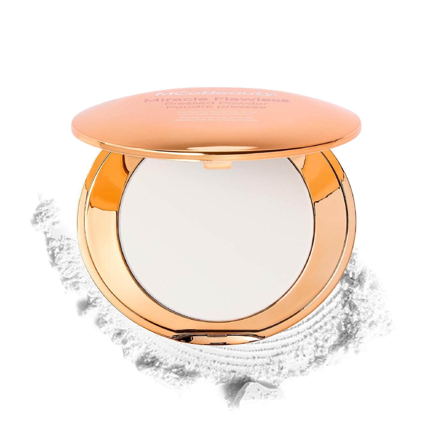 Miracle Flawless Pressed Powder - Soft Focus Blurring Finish | Vegan Makeup Compact with Rose Extract - Light 1